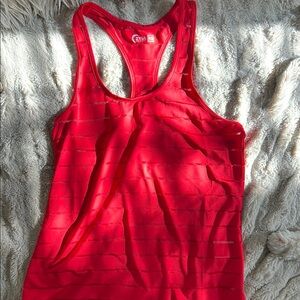 ZYIA Red Fitted Sleeveless Backless Tank Top